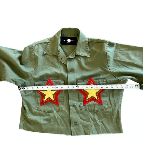 After Party by Nasty Gal Small As You Were GI Jane Military Bomber Jacket - Picture 7 of 10